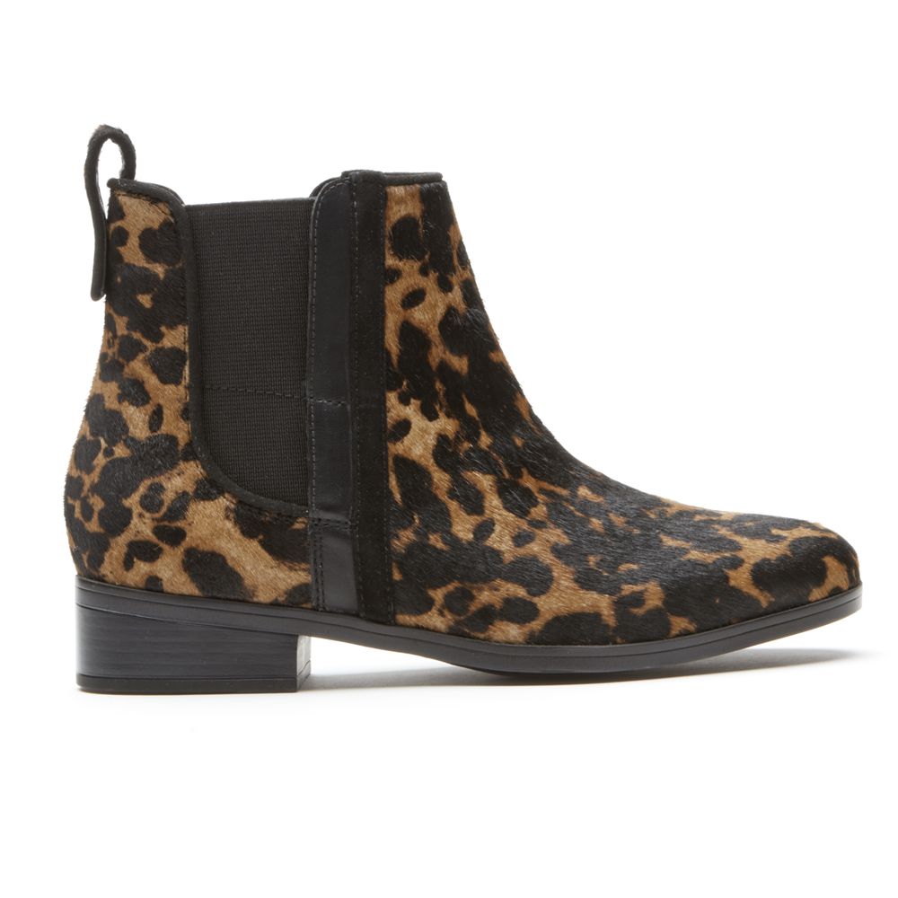 Rockport Larkyn Chelsea - Womens Chelsea Boots - Leopard - NZ (BAH-287504)